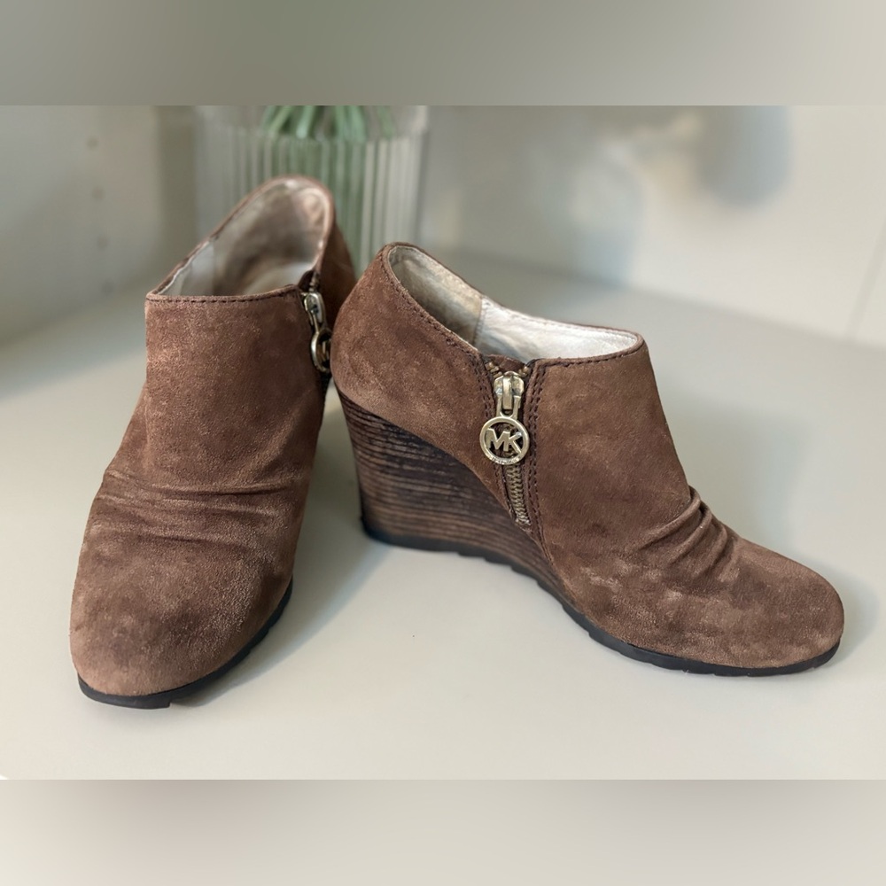 Michael Kors Brown Suede Booties, 7